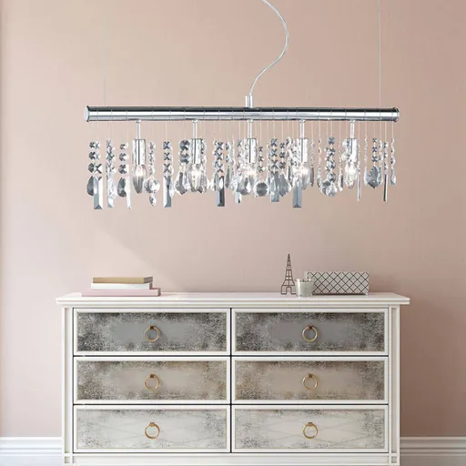 Sparkling Crystal hanging light with 5 bulbs