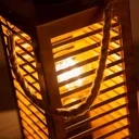 Wismar table lantern plastic, wooden optic, 29.5cm