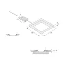 FQ 65/205 LED light, surface/recessed, 2,700 K
