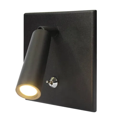 BL1-LED reading, recessed/surface, switch, steel