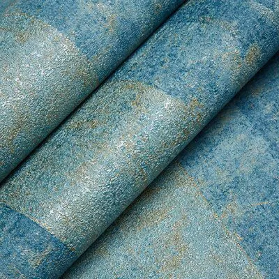 As Creation Bohemian burlesque Brown, petrol blue & sage Striped Metallic effect Embossed Wallpaper