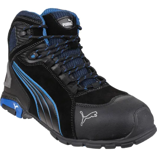 Puma Mens Safety Rio Mid Safety Boots - Black, Size 6