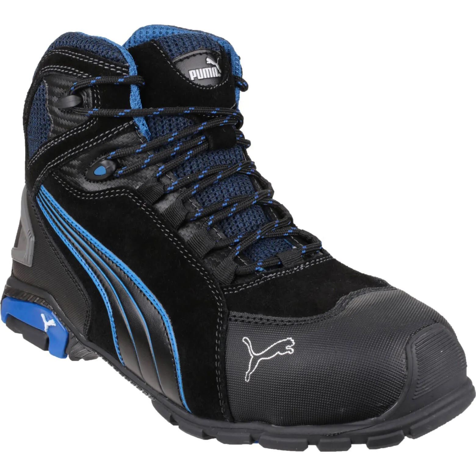 Puma Mens Safety Rio Mid Safety Boots - Black, Size 10