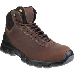 Puma Mens Safety Condor Mid Safety Boots - Brown, Size 7