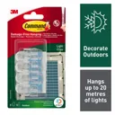 3M Command Small Single Clear Outdoor lights Clip, Pack of 8