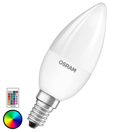 OSRAM candle LED bulb E14 4.5 W Star+ matt remote
