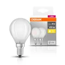 E14 4 W 827 LED bulb golf ball, matt, set of two