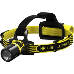 LED Lenser EXH8R Rechargeable ATEX and IECEx LED Head Torch - Black & Yellow