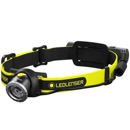 LED Lenser iH8R Industrial Rechargeable LED Head Torch - Black & Yellow