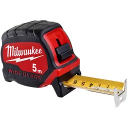 Milwaukee Premium Wide Blade Tape Measure Metric - Metric, 5m, 27mm