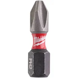 Milwaukee Shockwave Impact Duty Phillips Screwdriver Bits - PH2, 25mm, Pack of 25