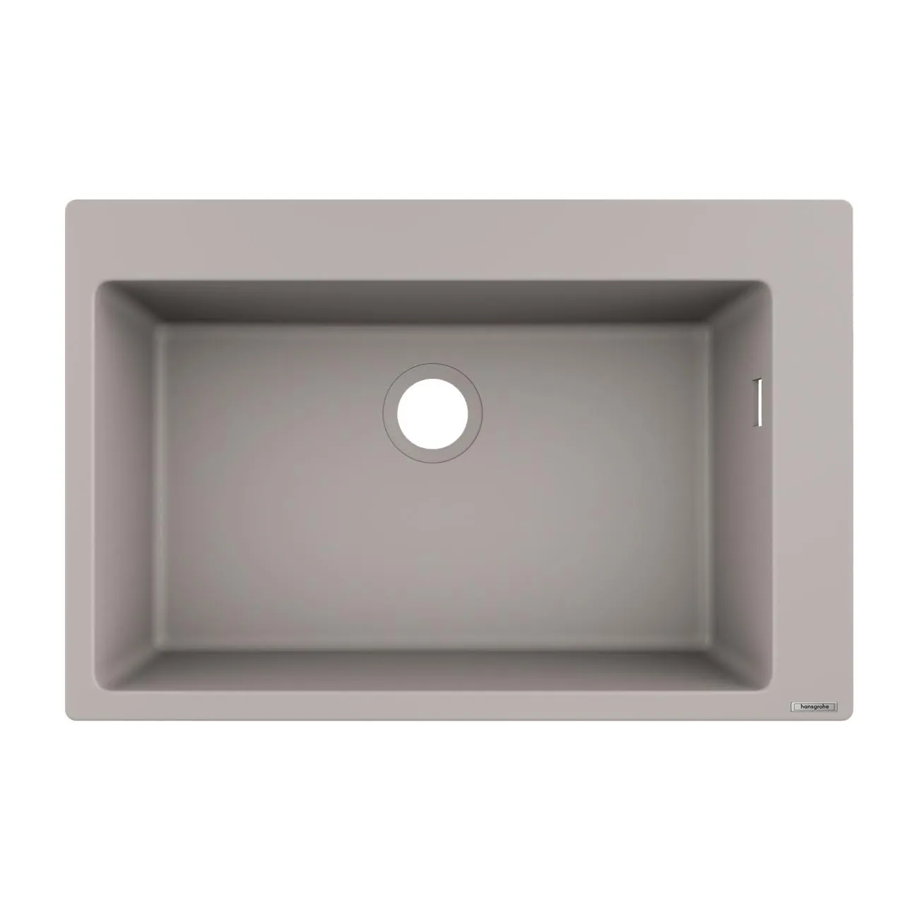 hansgrohe S51 Concrete Grey SilicaTec Inset Kitchen Sink - 1 Bowl S510-F660