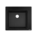 hansgrohe S51 Graphite Black SilicaTec Inset Kitchen Sink - 1 Bowl S510-F450