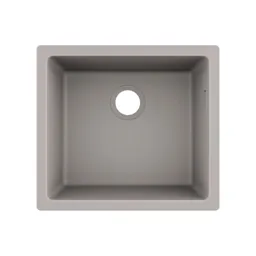 hansgrohe S51 Concrete Grey SilicaTec Undermount Kitchen Sink - 1 Bowl S510-U450