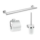 hansgrohe Three Piece Logis Universal Bathroom Accessories Set Chrome - 41727000