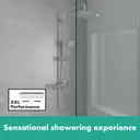 hansgrohe Vernis Shape Thermostatic Mixer Shower - Square Drench & Round Handset Chrome - 26286000