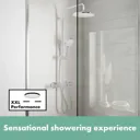 hansgrohe Vernis Blend Thermostatic Mixer Shower - Round Drench & Handset Chrome - 26276000