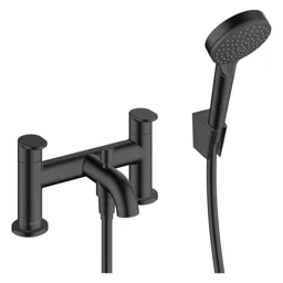 hansgrohe Vernis Blend Bath Shower Mixer Tap with Kit Matt Black - 71461670