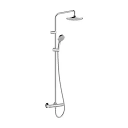 Hansgrohe Vernis Blend Thermostatic Green Mixer Shower - Round Drench & Handset Chrome - 26318000