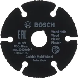 Bosch Carbide Multi Wheel for EASYCUT&GRIND - 50mm, Pack of 1