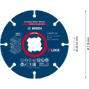 Bosch Expert X Lock Carbide Multi Cutting Disc - 115mm, Pack of 1