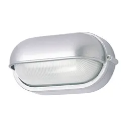 400180 outdoor wall light, oval, white