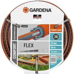 Gardena Comfort FLEX Hose Pipe - 1/2" / 12.5mm, 50m, Grey & Orange