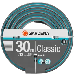 Gardena Classic Hose Pipe - 1/2" / 12.5mm, 30m, Blue & Grey