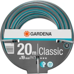 Gardena Classic Hose Pipe - 3/4" / 19mm, 20m, Blue & Grey