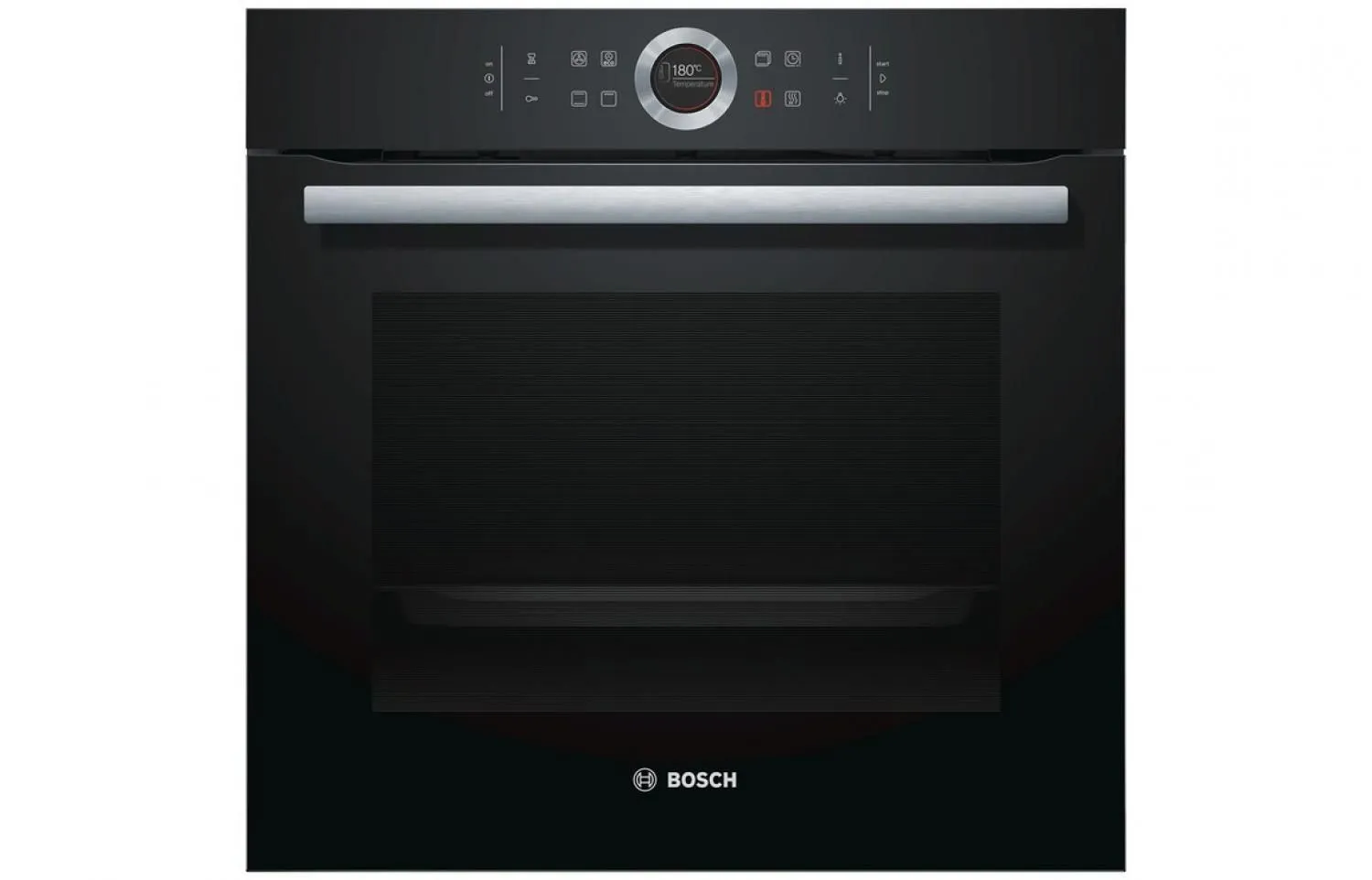 Bosch Serie 8 Integrated Single Electric Oven - Black (HBG634BB1B)