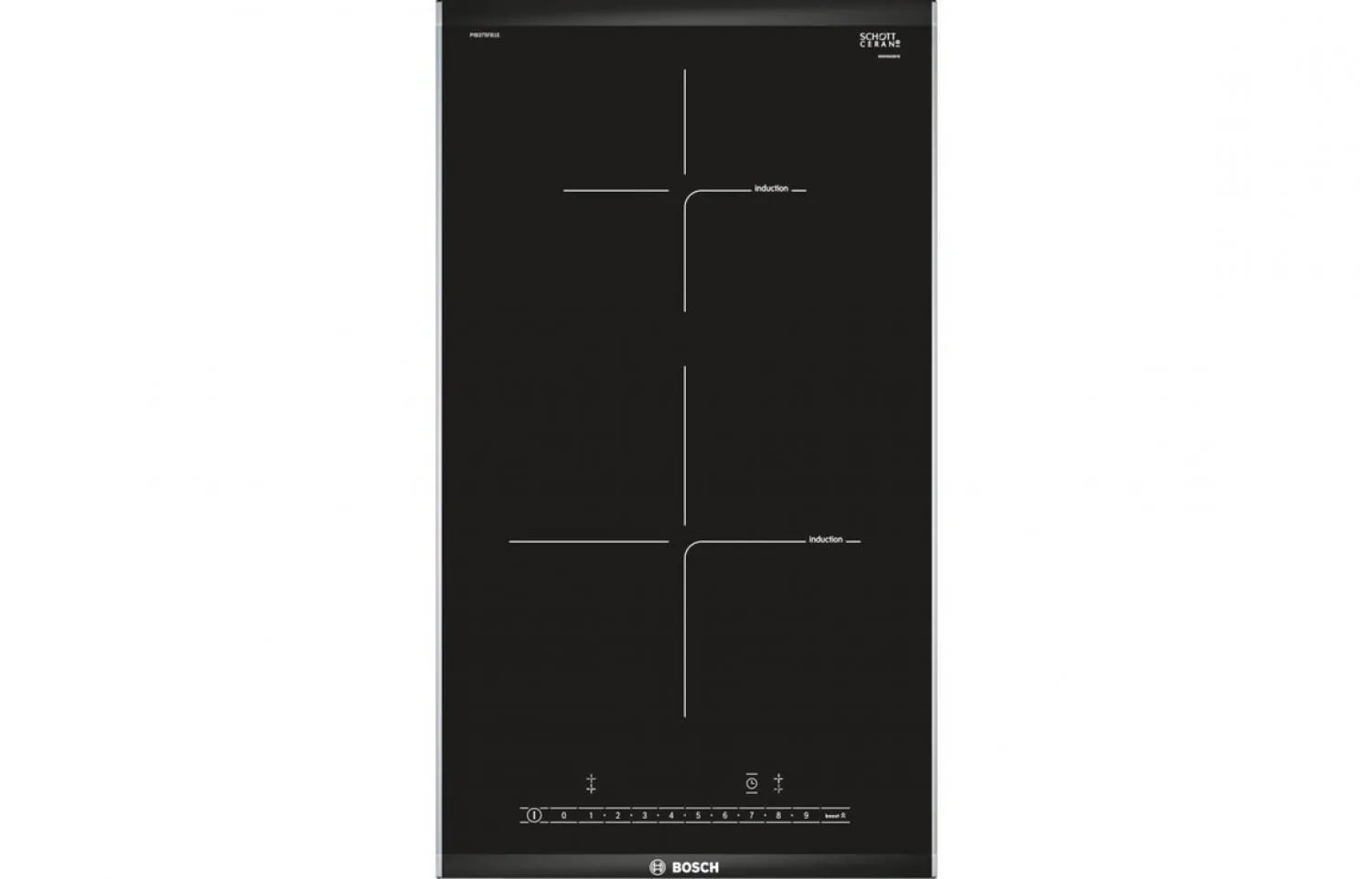 Bosch Serie 6 Integrated Domino Induction Hob 30cm - Black (PIB375FB1E)