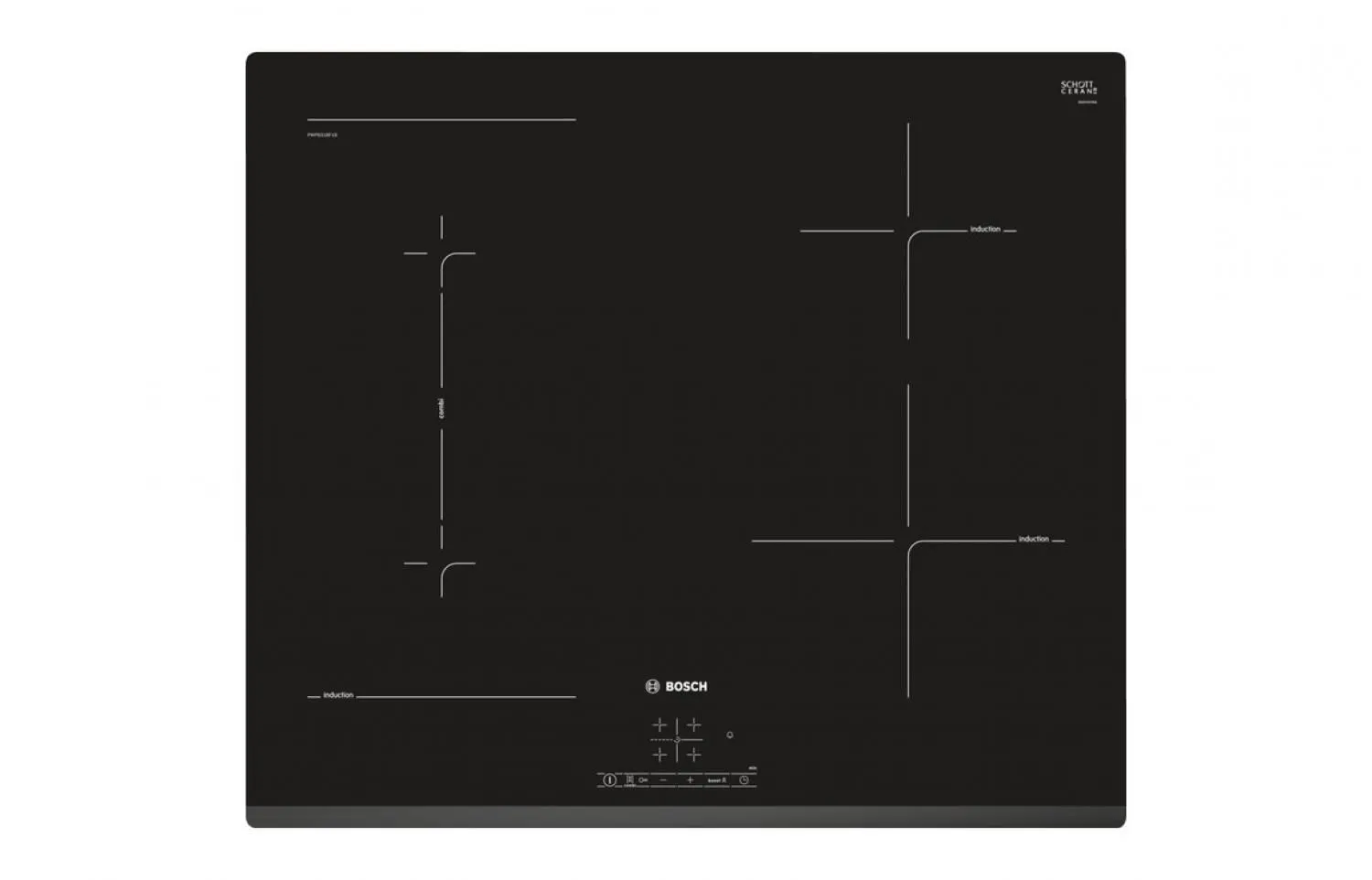 Bosch Serie 4 Integrated Induction Hob 60cm - Black (PWP631BF1B)
