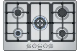 Bosch Serie 4 Integrated Gas Hob 75cm - Stainless Steel (PGQ7B5B90)