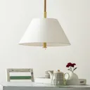 Rena pendant light, white lampshade
