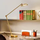 Dimmable LED table lamp Beatrice, with brass