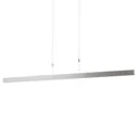 Linn LED hanging lamp, matt nickel, 95 cm