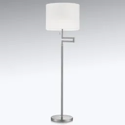 Lilian floor lamp, LED dimmer, matt nickel/chrome