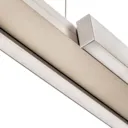Lara LED hanging light, 134 cm, extendible, nickel