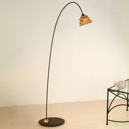 Delicate floor lamp SNAIL 1 bulb Iron brown-gold
