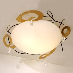 Tasteful ceiling lamp CASINO with crystal