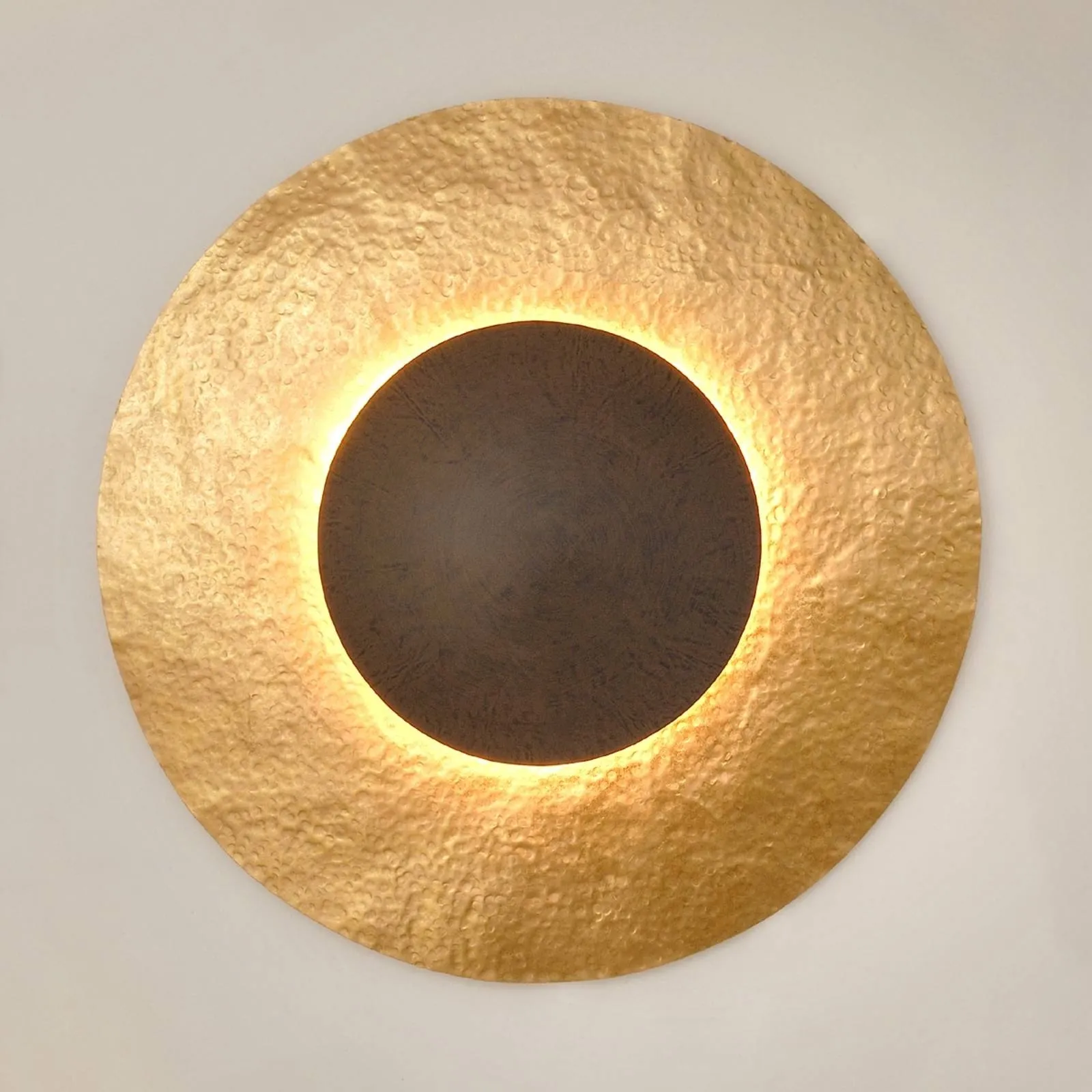 Satellite 2 wall light in gold-brown, Ø 91 cm