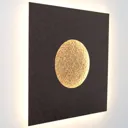 Luina LED wall light, 80 x 80 cm, gold interior