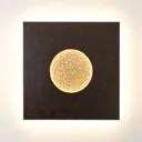 Luina LED wall light, 80 x 80 cm, gold interior