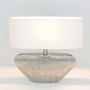 Cleopatra oval table lamp with a fabric lampshade