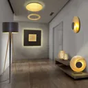 La Bocca LED wall light, gold and black