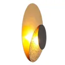 La Bocca LED wall light, gold and black