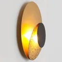 La Bocca LED wall light, gold and black