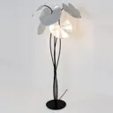 Controversia floor lamp with LEDs silver lampshade