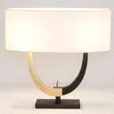 Cattedrale table lamp with oval lampshade