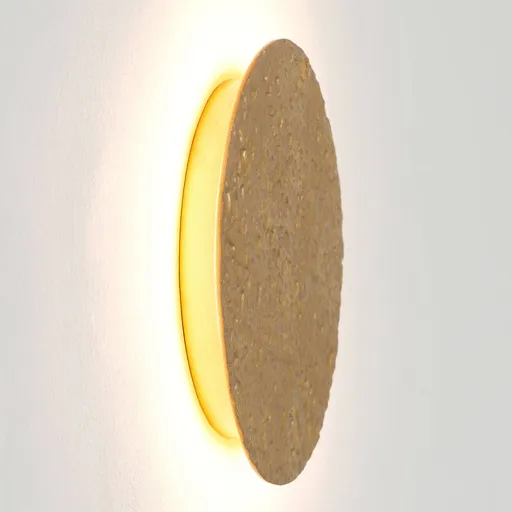 Meteor LED wall light, Ø 19 cm, gold